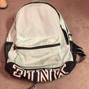 Victoria’s Secret pink baby blue backpack